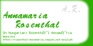 annamaria rosenthal business card